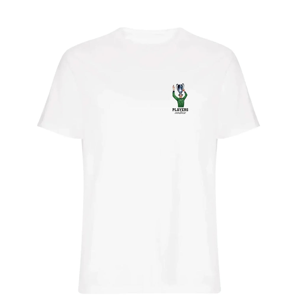Bruce Grobbelaar t-shirt – white men's t-shirt featuring the Bruce Grobbelaar Players Couture logo