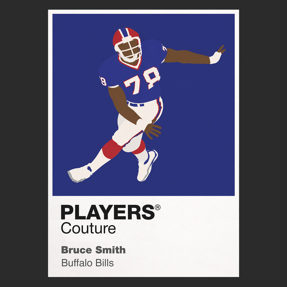 Bruce Smith Bills American Football Icon Frame Men's T-Shirt