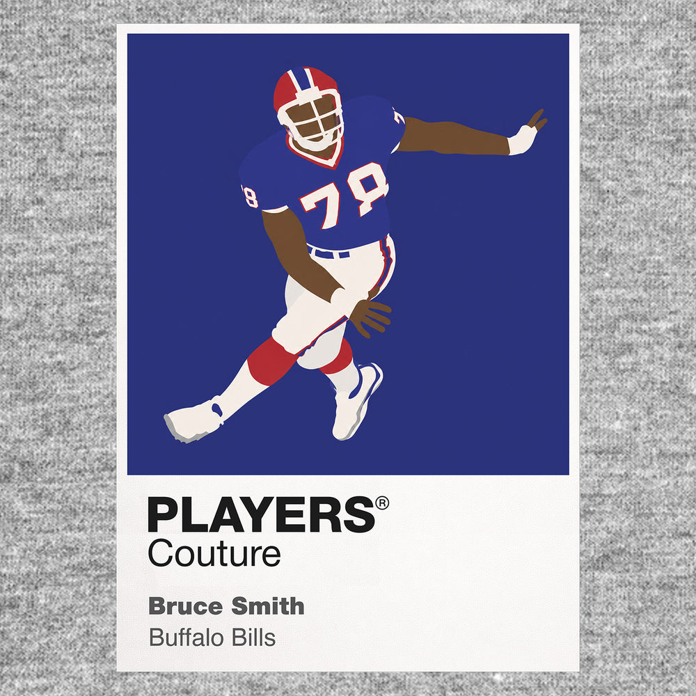 Bruce Smith Bills American Football Icon Frame Men's T-Shirt
