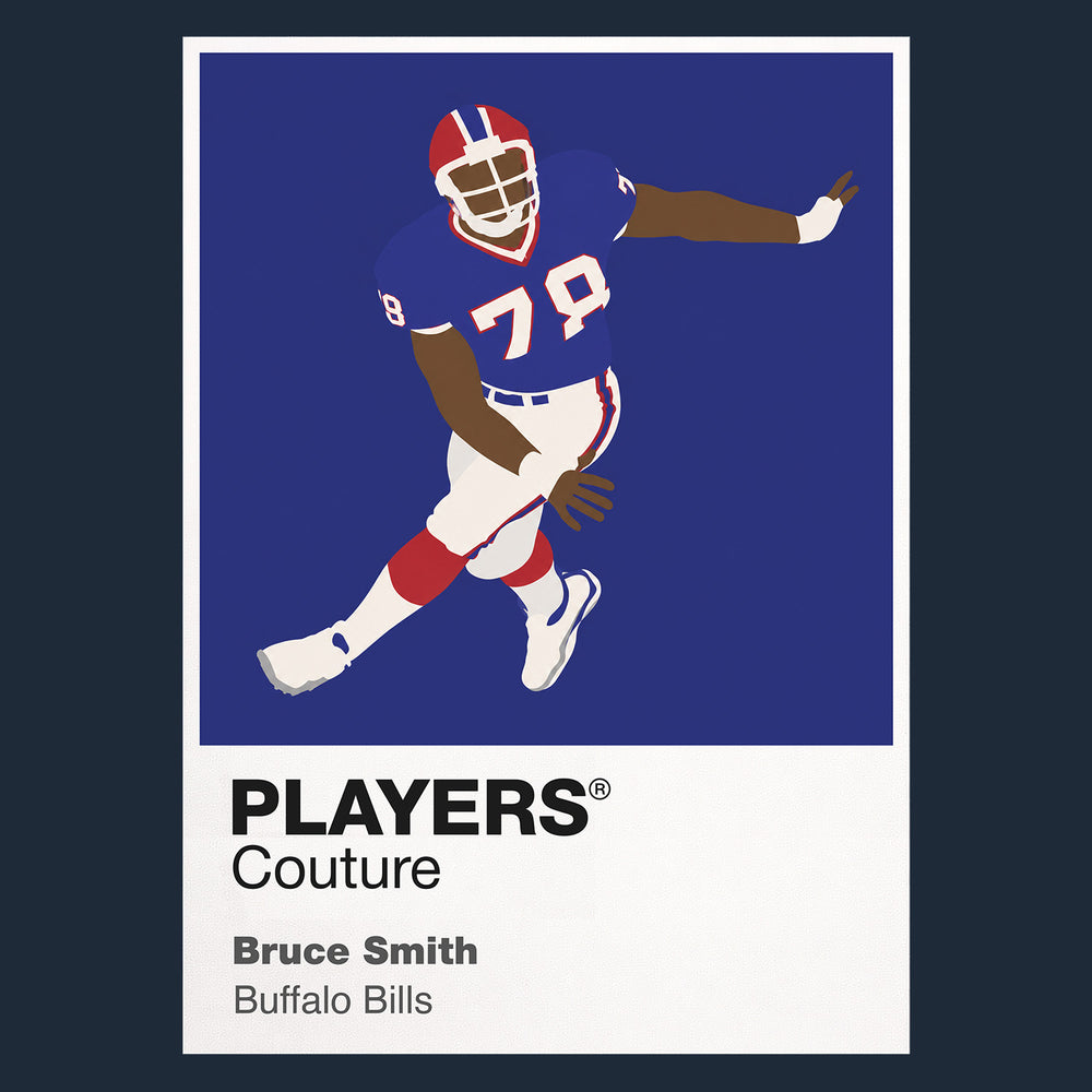 Bruce Smith Bills American Football Icon Frame Men's T-Shirt
