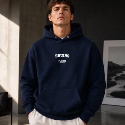 bruins name-print hoodie - navy