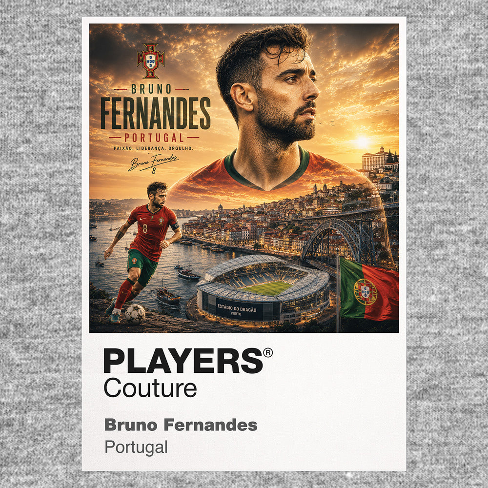 Bruno Fernandes Portugal Atlas Frame artwork by Players Couture