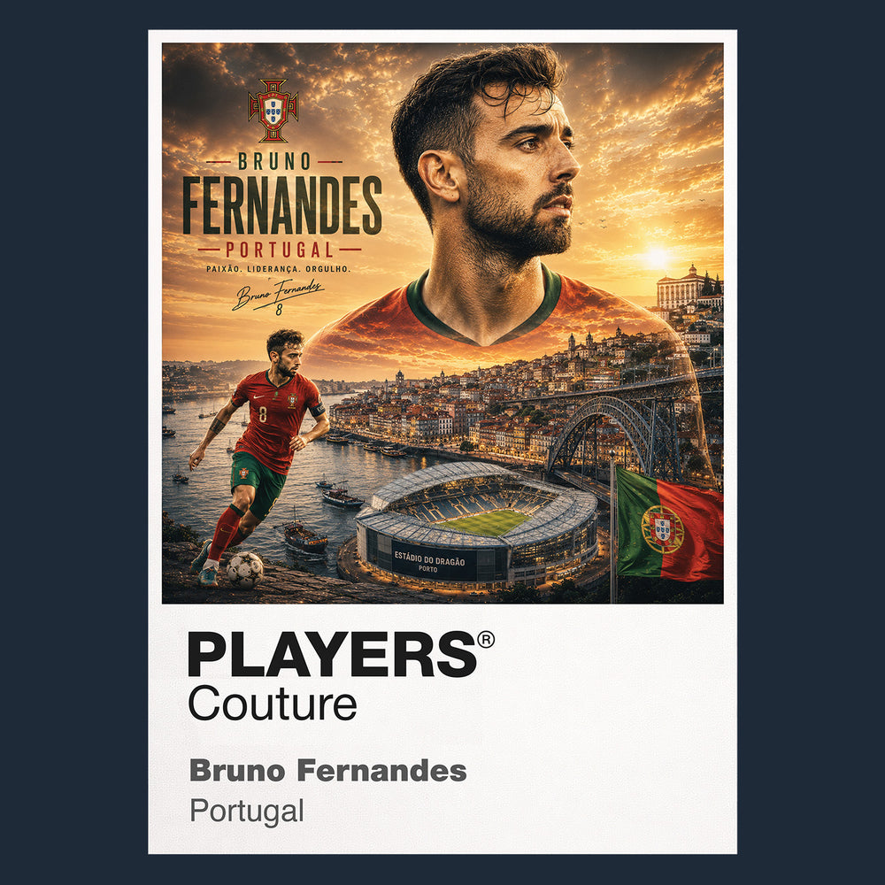 Bruno Fernandes Portugal Atlas Frame artwork by Players Couture