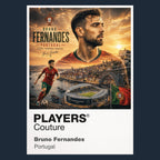 Bruno Fernandes Portugal Atlas Frame artwork by Players Couture