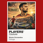 Bruno Fernandes Portugal Atlas Frame artwork by Players Couture