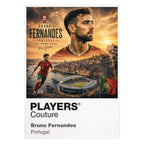 Bruno Fernandes Portugal Atlas Frame artwork by Players Couture