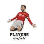 Bruno Fernandes Badge Men's Hoodie – black close-up detail shot of the Bruno Fernandes Players Couture logo design