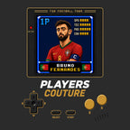 Bruno Fernandes 1P 8-Bit hoodie retro gaming design by Players Couture