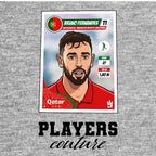 Bruno Fernandes World Cup Sticker Kids Hoodie – bruno fernandes grey Players Couture design