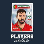 Bruno Fernandes World Cup Sticker Kids Hoodie – bruno fernandes navy Players Couture design