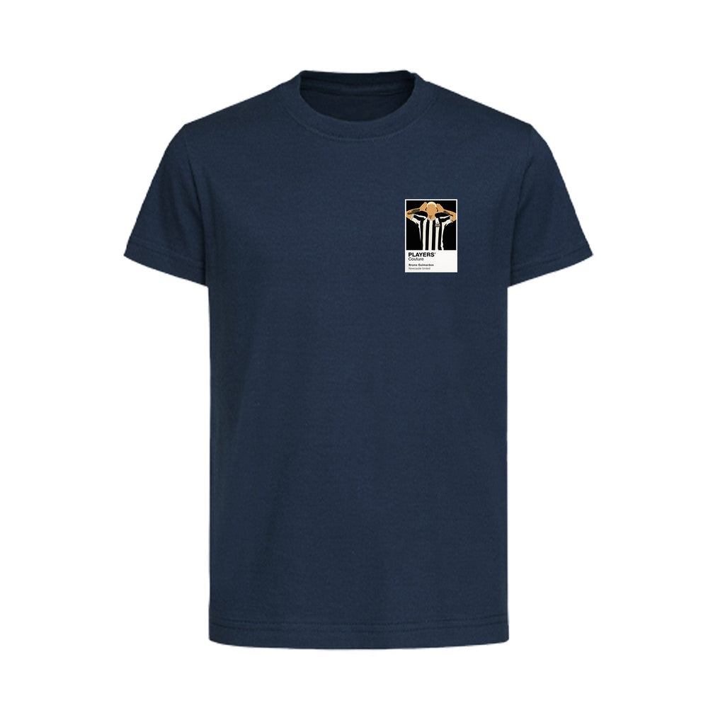 Bruno Guimaraes Newcastle United Icon Frame Kids T-Shirt — Navy