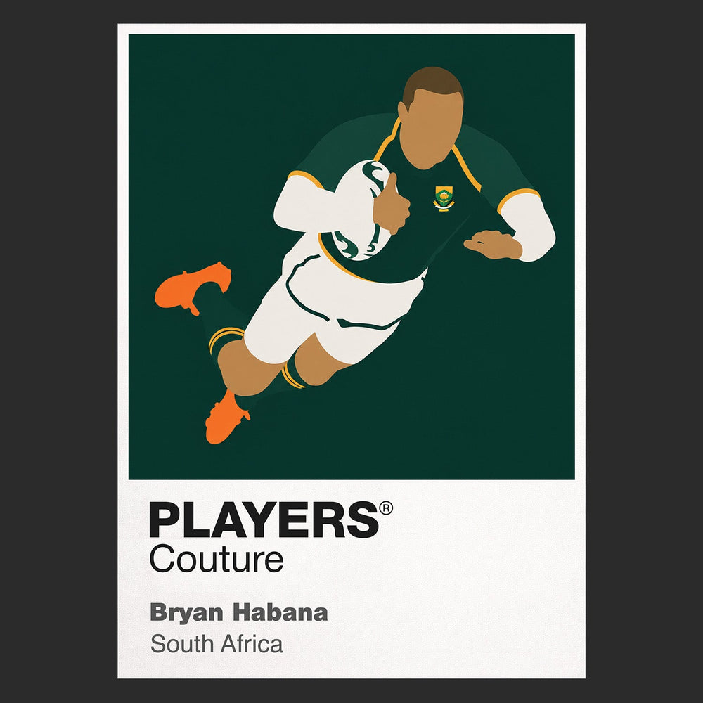 Bryan Habana Rugby Union Icon Frame Men's Hoodie – image 9