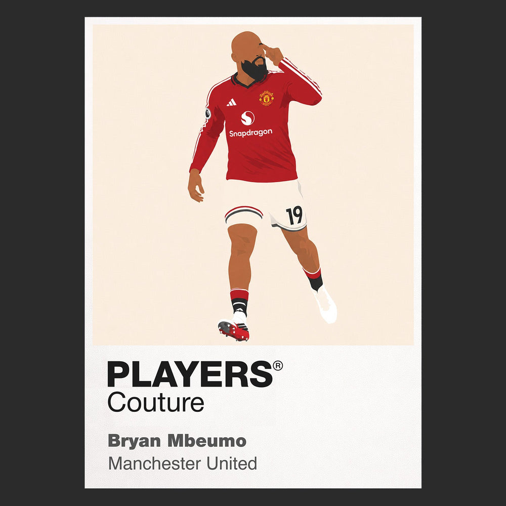 Bryan Mbeumo Manchester United black Icon Frame artwork detail