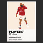 Bryan Mbeumo Manchester United black Icon Frame artwork detail