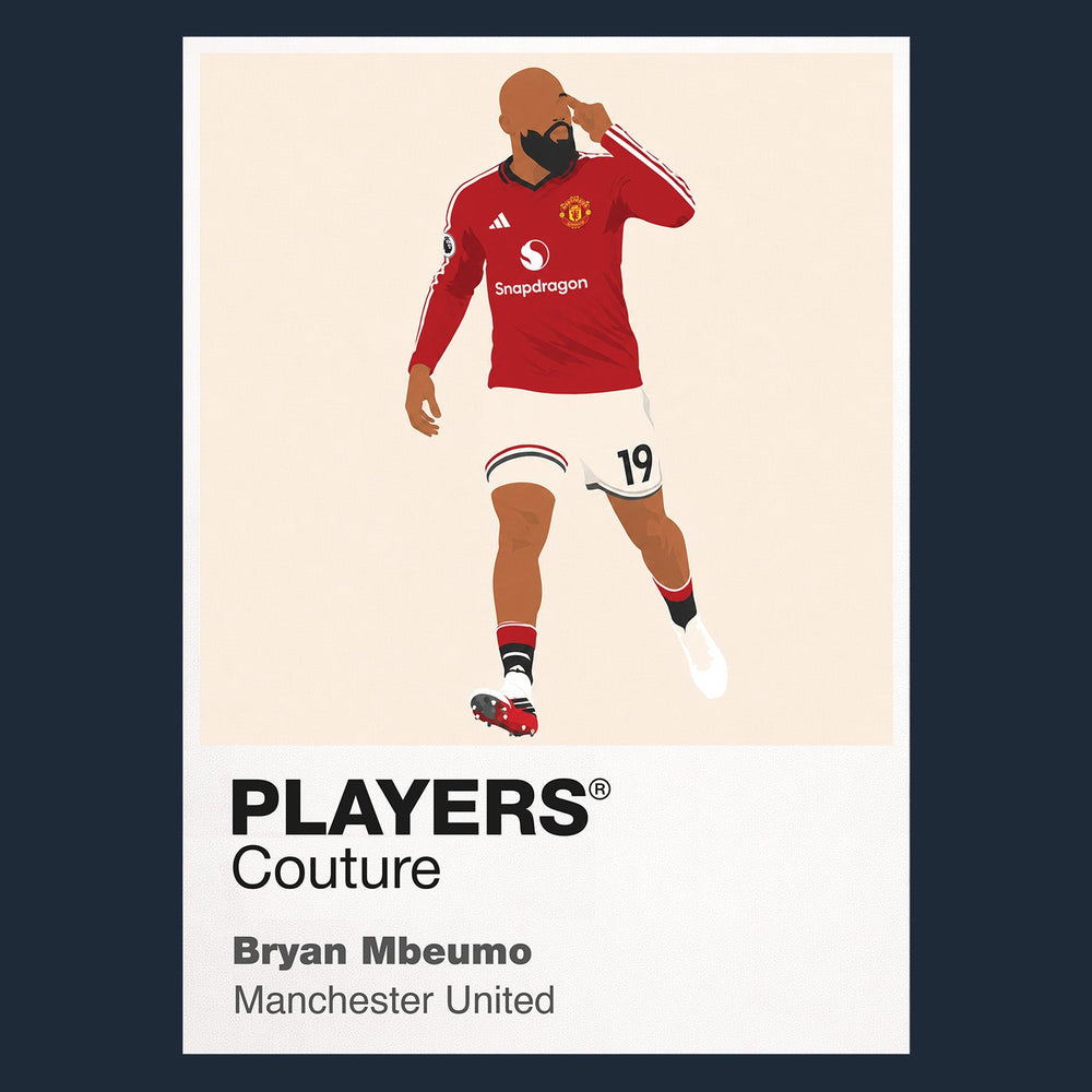 Bryan Mbeumo Manchester United navy Icon Frame artwork detail