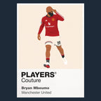 Bryan Mbeumo Manchester United navy Icon Frame artwork detail