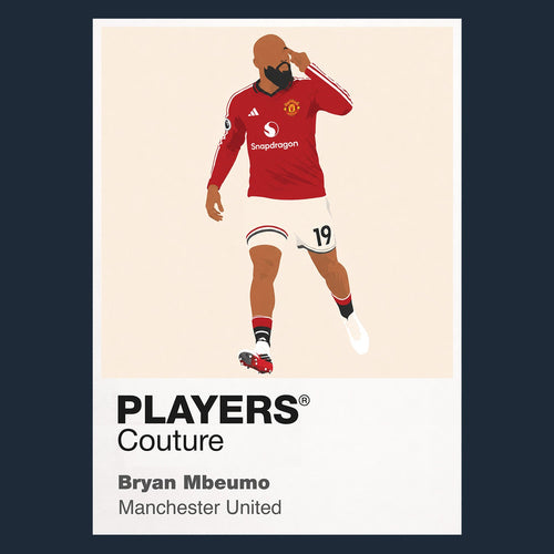 Bryan Mbeumo Manchester United navy Icon Frame artwork detail