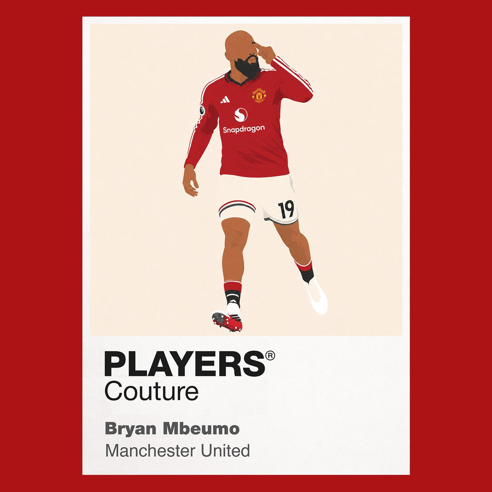 Bryan Mbeumo Manchester United red Icon Frame artwork detail