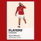 Bryan Mbeumo Manchester United red Icon Frame artwork detail