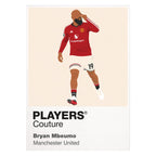 Bryan Mbeumo Manchester United white Icon Frame artwork detail