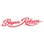 Bryan Robson Logo Men's Hoodie – white close-up detail shot of the Bryan Robson Players Couture logo design