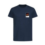 Bryan Robson Manchester United Icons in Lights Frame Kids T-Shirt in Navy