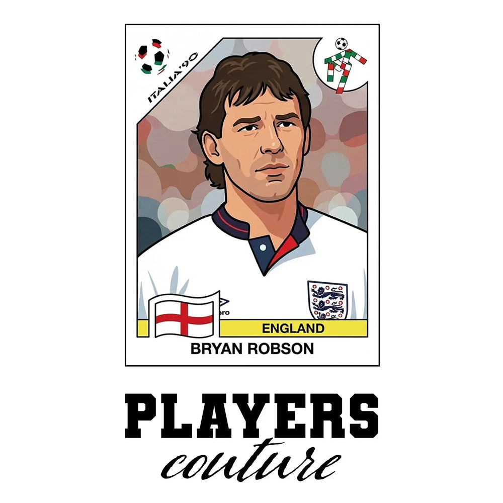 Bryan Robson World Cup Sticker Men's Hoodie – bryan robson white Players Couture design