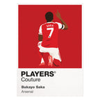 Buyako Saka Arsenal Icon Frame — White