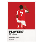 Buyako Saka Arsenal Icon Frame — White
