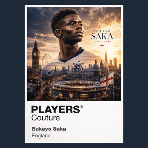 Bukayo Saka England Atlas Frame artwork by Players Couture