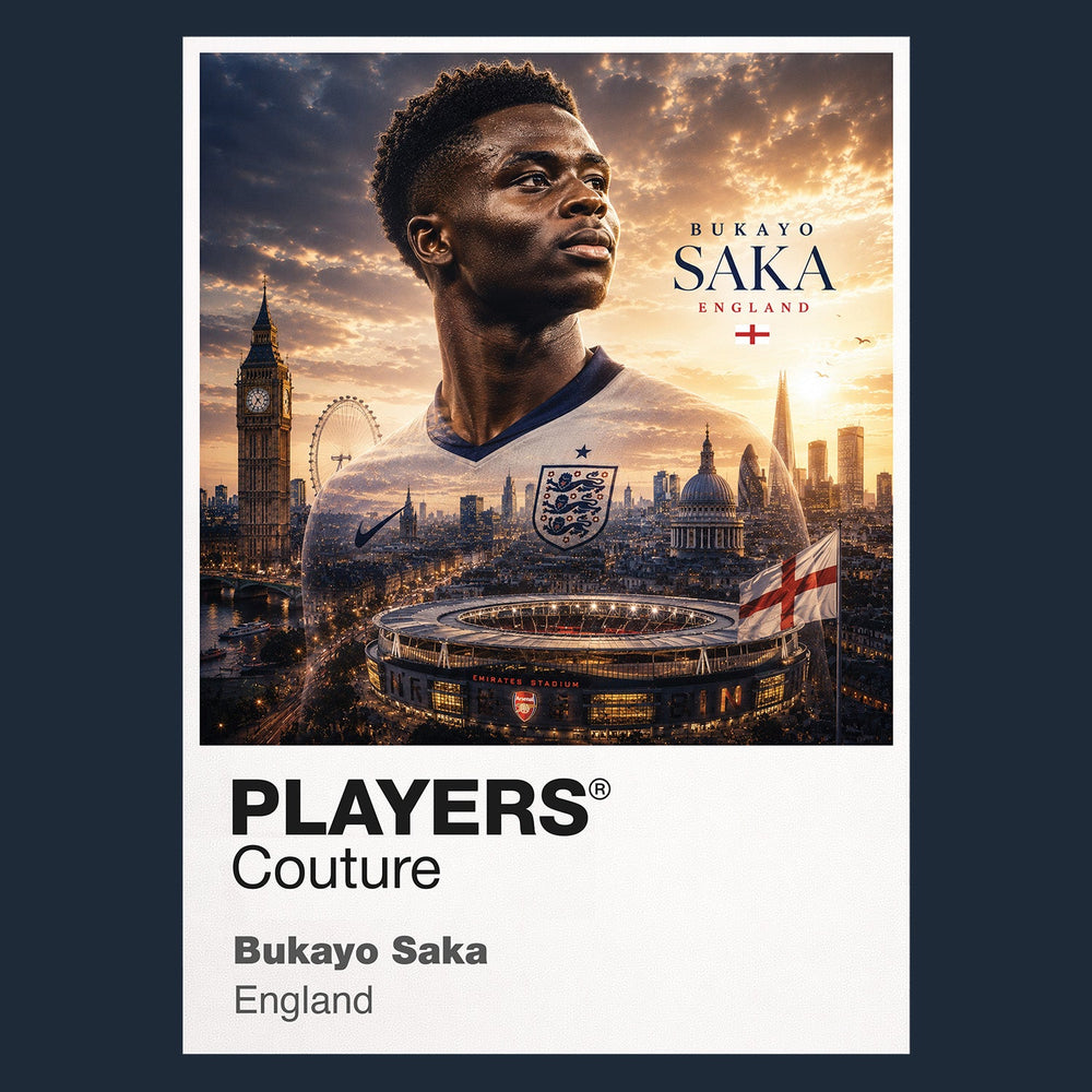 Bukayo Saka England Atlas Frame artwork by Players Couture