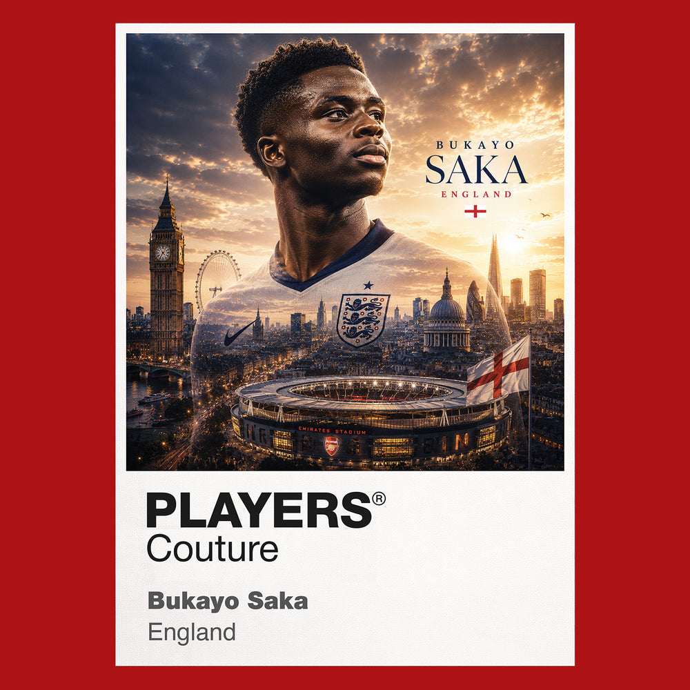 Bukayo Saka England Atlas Frame artwork by Players Couture