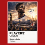 Bukayo Saka England Atlas Frame artwork by Players Couture