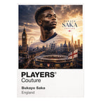 Bukayo Saka England Atlas Frame artwork by Players Couture