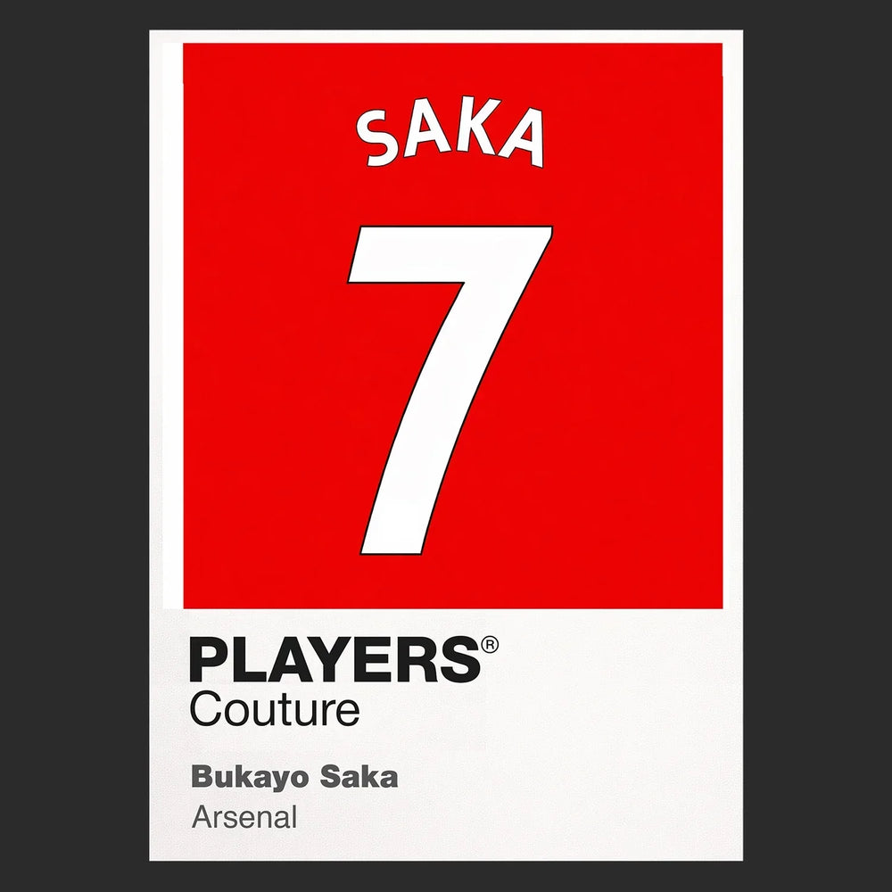 Bukayo Saka 7 Football Shirt Frame Men's Hoodie – black close-up detail shot of the Bukayo Saka 7 Football Players Couture