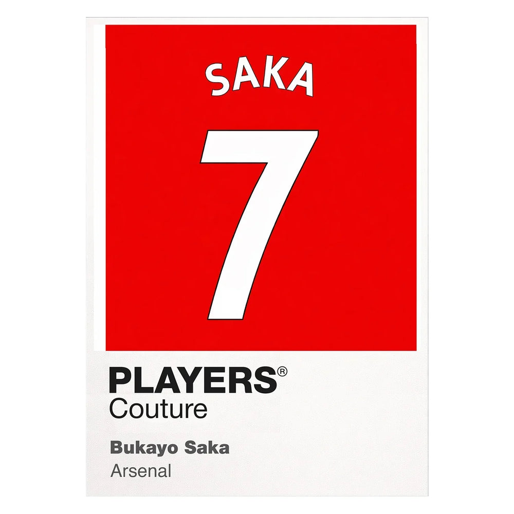 Bukayo Saka 7 Football Shirt Frame Men's Hoodie – white close-up detail shot of the Bukayo Saka 7 Football Players Couture