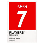 Bukayo Saka 7 Football Shirt Frame Men's Hoodie – white close-up detail shot of the Bukayo Saka 7 Football Players Couture