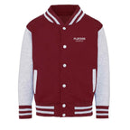 Essentials Collection hoodie – burgundy kids' hoodie with white Essentials Collection letters and Players Couture logo on