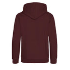 Essentials Collection hoodie – burgundy kids' hoodie with white Essentials Collection letters and Players Couture logo on