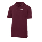 Essentials Collection hoodie – burgundy kids' hoodie with white Essentials Collection letters and Players Couture logo on