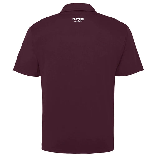 Essentials Collection Men's Cool Active Burgundy Polo Shirt - Icon Design (View 2)