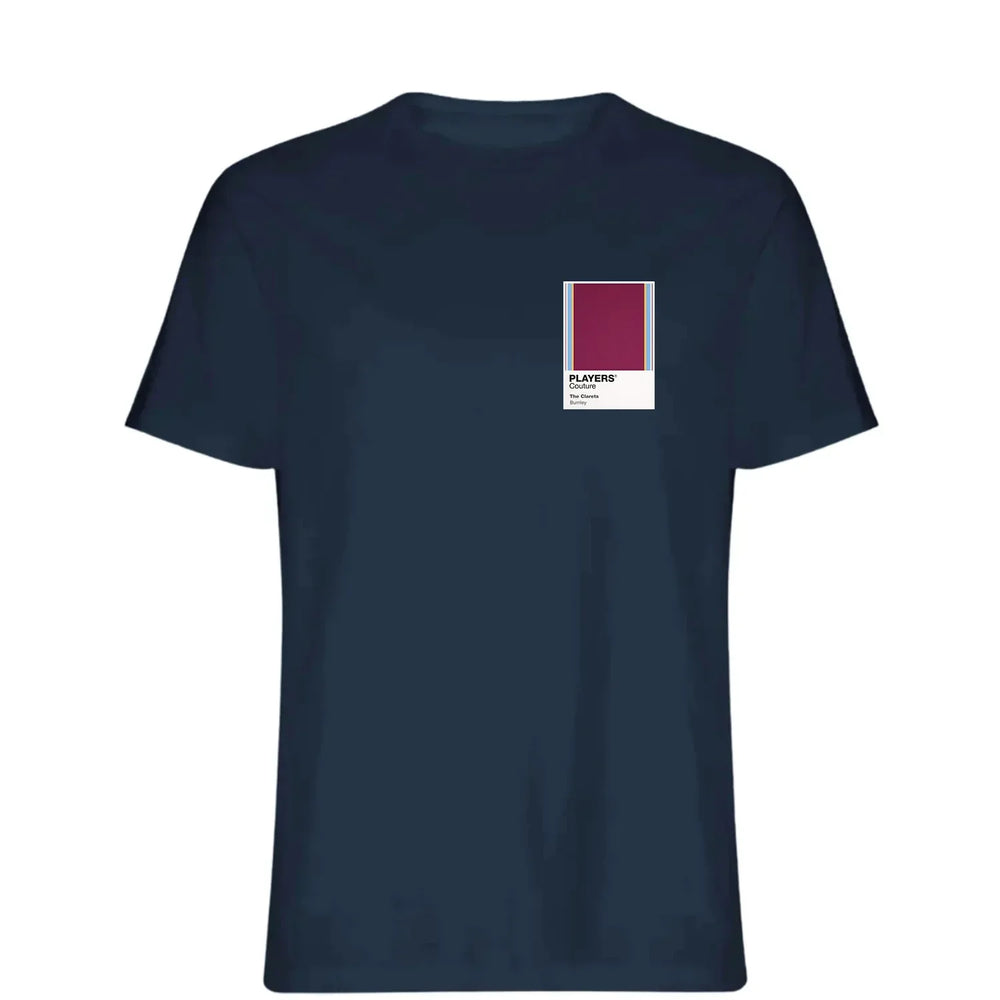 Burnley t-shirt – navy men's t-shirt featuring the Burnley Players Couture logo
