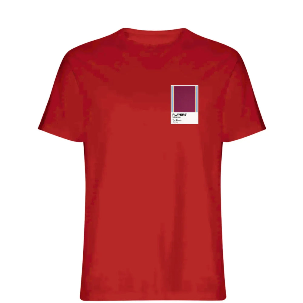Burnley t-shirt – red men's t-shirt featuring the Burnley Players Couture logo