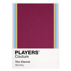 Burnley Classic Football Shirt Colours Frame Men's T-Shirt – white close-up detail shot of the Burnley Players Couture logo