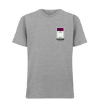 Burnley Monopoly Card t-shirt – close-up of white Burnley Monopoly Card lettering and Players Couture logo on the chest