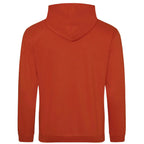 Essentials Collection hoodie – orange men's hoodie with black Essentials Collection letters and Players Couture logo on the