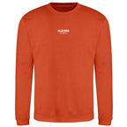 Essentials Collection hoodie – orange men's hoodie with black Essentials Collection letters and Players Couture logo on the