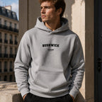 bushwick name-print hoodie - grey