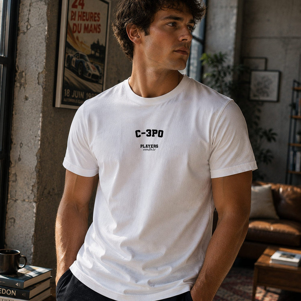 C-3PO white T-shirt lifestyle image 1