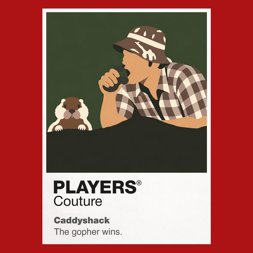 Caddyshack Bushwood Country Club, Carl Spackler and the gopher turning golf tradition into comic chaos Icon Frame artwork in red